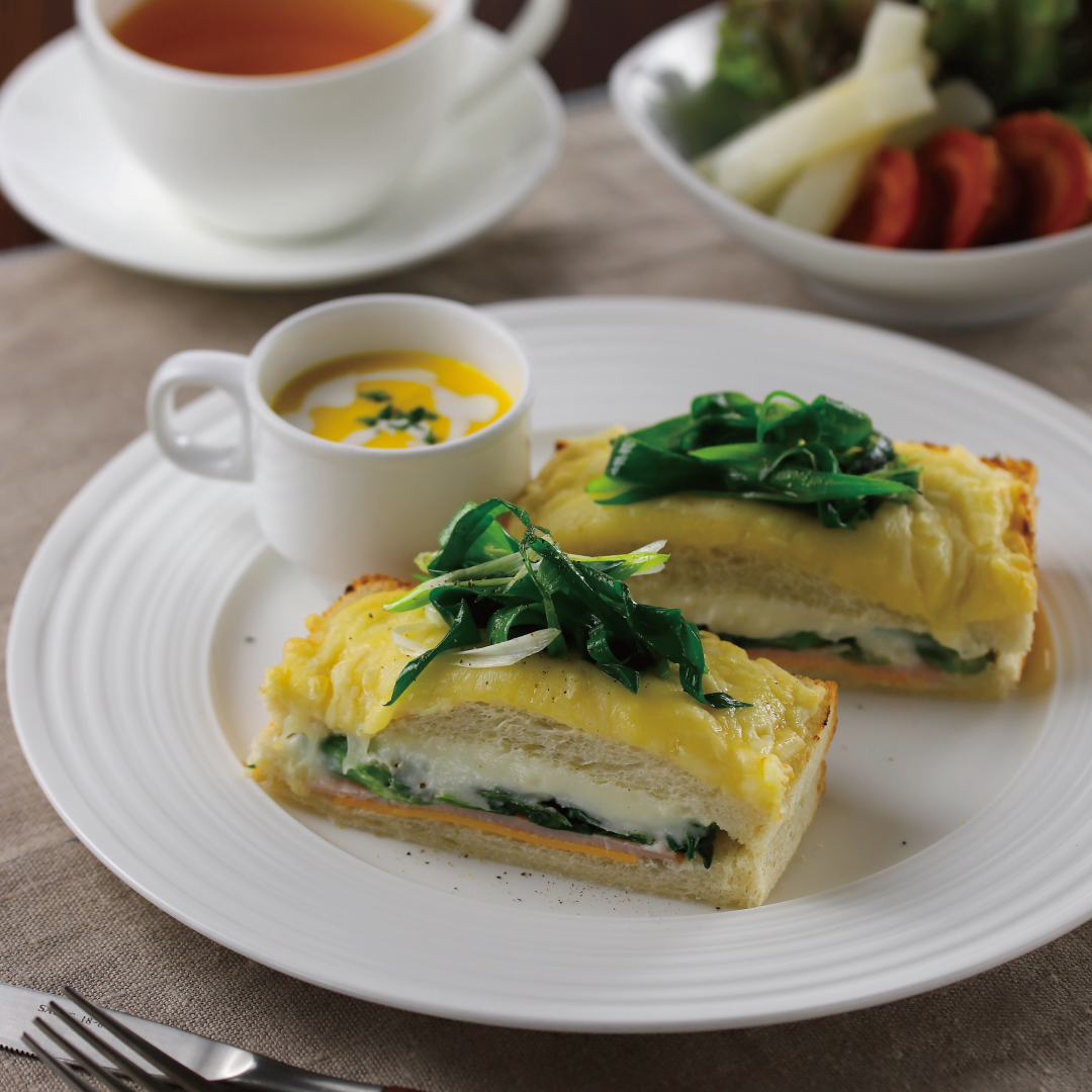 冬の京野菜のクロックムッシュランチ